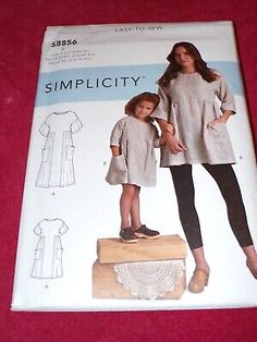 an adult and child's sewing pattern from the book simplicity,