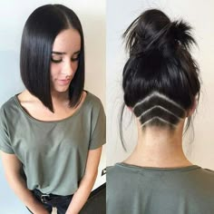 This is pretty cool Undercut Bob Haircut, Lob Haircut, Long Bob Hairstyles, Short Haircut