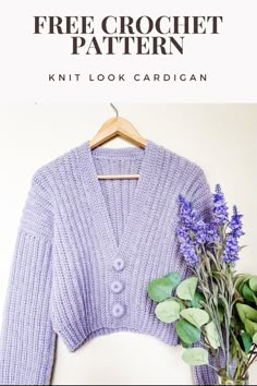 Free crochet cardigan pattern Crochet Fashion Patterns, Crochet Sweaters, Crochet Jacket, Crochet Clothes Patterns