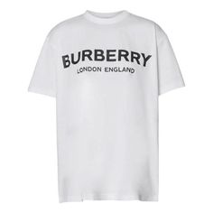 Women's Burberry SS21 Logo Printing Short Sleeve T-shirt White 80125601 White T Shirts, Burberry London, Printed Shorts, Women's T Shirt, Gifts For Women, Burberry, Mens Graphic Tshirt, T Shirts, ? Logo