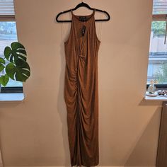 Gorgeous, Caramel Cocktail Dress. Has Ruching Up The Middle That Creates A Figure Hugging Silhouette. Perfect For Date Night Or Semi-Formal Event. Stun In This Sexy, Sparkly Number. Questions? Please Ask. Caramel Cocktail, Number Questions, Hugging Silhouette, Semi Formal, Formal Event, The Middle, Date Night, Caramel, Colorful Dresses