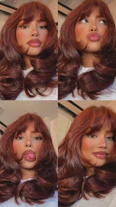 Black Hair To Copper Red, Ginger Hair Color On Latina, Copper Hair Skin Tone, Mexican Ginger Hair, Copper Balayage Black Women, Rich Ginger Hair, Outfits With Cognac Boots, Cowboy Copper Hair Black Woman