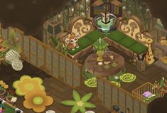 an overhead view of a living room in animal crossing