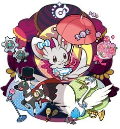 an image of a cartoon character surrounded by other characters