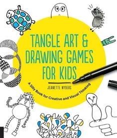 a book cover for tangle art and drawing games for kids