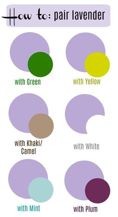 the color scheme for different shades of green, yellow, and purple with text below