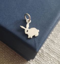 sweet bunny rabbit charm Made of recycled silver. 925 sterling silver charm size 15x11mm Mom And Baby Elephant, Charm Bar, Rabbit Charm, Sterling Silver Charms, Animal Earrings, Small Charms, Jewelry Lookbook, Childrens Jewelry, Dog Mom Gifts