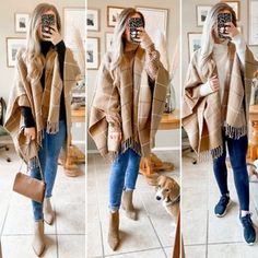 Check out this look I found on LIKEtoKNOW.it http://liketk.it/2WJht Download the LIKEtoKNOW.it app to see! Poncho Outfit Winter, Poncho Outfit, Plaid Poncho, Stylish Winter Outfits, Snow Outfit, Winter Outfit Inspiration, Cold Weather Fashion, Outfit Winter, Fall Looks