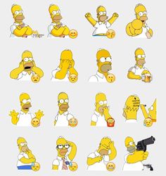 the simpsons characters in different poses