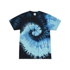 a blue and black tie - dyed t - shirt