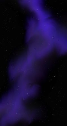 an animated image of the night sky with stars and clouds in purple hues on black background