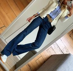 Jeans Flare Outfits Invierno, Flare Outfits, Casual Oufits, Outfits Primavera, Look Casual Chic, Outfit Primavera, Daily Clothes, Jean Flare