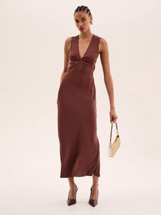 The Nova is your date night dress. Made using 100% recycled polyester, a deep neckline, open back and a soft satin-like shine all you need is a margarita in hand to complete the look. Tie Back Dress, Date Night Dress, Deep Neckline, Date Night Dresses, Back Dress, Shirt Skirt, British Indian, Tie Backs, Dress Backs