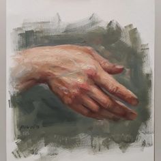 a painting of a hand reaching for something