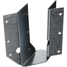 two metal brackets with holes on each side