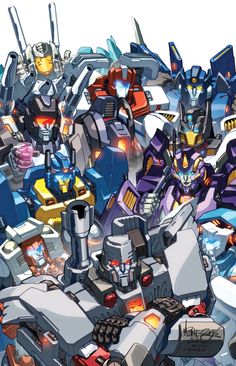 an image of a comic book cover with the words, transformers more than meets the eye