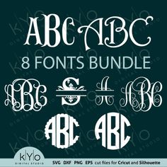 the monogram font and numbers are available for use in any type of lettering, including letters