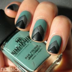 I like my bare nails just fine, but view some polish styles as miniature works of art. Chevron Nails, Art Deco Nails, Daily Nail, Get Nails, I Love Nails, Nail Art Inspiration, Creative Nails, Cool Nail Art