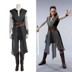 Halloween Star Wars: Episode VIII Rey Cosplay Costume CostumesXS- Xcoser International Costume Ltd. Star Wars Halloween Costumes Women, Rey Star Wars Costume, Jedi Outfit