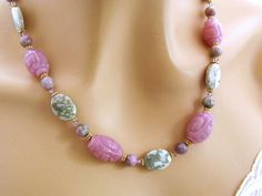 Purple and Green Jade Jewelry Set, Lavender, Pink, Carved Jade Necklace Earrings, Peace Jade, Swarov Pink Adjustable Jade Jewelry, Handmade Jade Jewelry For Weddings, Bohemian Single Strand Jewelry For Wedding, Bohemian Single Strand Wedding Jewelry, Pink Jade Jewelry For Gift, Pink Jade Jewelry As A Gift, Pink Jade Jewelry Gift, Pink Jade Jewelry With Natural Stones, Oval Jade Gemstone Beads Jewelry