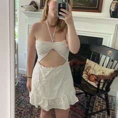 Too Big On Me, Originally 90 From Revolve Cute White Eyelet Style Perfect For Summer Never Worn Friends Dresses, Halter Mini Dress, White Eyelet, Lovers And Friends, Mini Dress, Womens Dresses, Women Shopping, White, Color