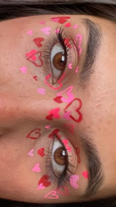 Carnaval Make-up, Heart Makeup, Cute Eye Makeup, Valentines Day Makeup, Swag Makeup, Valentines Makeup