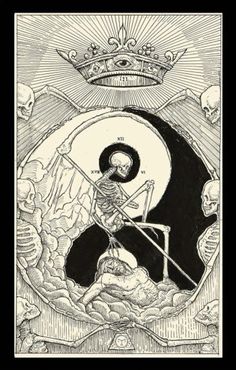 Kartu Tarot, Card Tattoo, Tarot Cards Art, Odaiba, 다크 판타지, Occult Art, Tarot Art, A Skeleton, Memento Mori