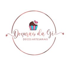 the logo for an artisan shop with a cupcake on it's side