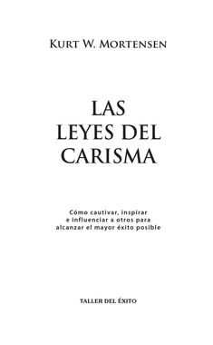 the front cover of las levies del carisma, written in spanish and english