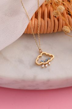 14K Gold Cloudy Necklace, Minimalist Cloudy Pendant, 14K Solid Gold Celestial Necklace, Handmade Celestial Necklace, Summer Jewelry, Summer Jewelry, 14K Gold Chain Necklace, Birthday Gift, Christmas Gift, Solid Gold Necklace, Valentine's Day Gift "Material: SOLİD GOLD (No Gold Filled Or No Gold Plated)" "KARAT: 14K (585) "Pendant Length: 13,5 MM "Pendant Width: 14,8 MM "Available Gold Color: (Yellow Gold, White Gold, Rose Gold) "The certificate will be sent with the product. *Cloud Necklace Mean Rain Necklace, Tiny Pendant Necklace, Watermelon Necklace, خواتم خطوبة, Mother Days, Mother Days Gift, Pretty Jewelry Necklaces, Celestial Necklace, Solid Gold Necklace