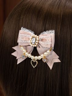 The price is for a pair of hairclips only, others are not included. Ribbon Bow Aesthetic, Chain Jewelry Aesthetic, Hairclip Aesthetic, Draculaura Redesign, Bubble Accessories, Rhinestone Hair Clips, Hair Bows Diy Ribbon, Ribbon Hair Clip, Bubble Birthday