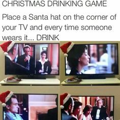 the christmas drinking game is being played on tv