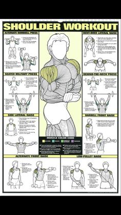 the shoulder workout poster with instructions