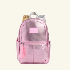 Nwt Metallic Pink / Silver Mini Size Silver School Backpack, Silver Standard Backpack For School, Silver Standard School Backpack, Silver Backpack For Back To School, Pink Mini Backpack, Metallic Pink, Pink Mini, Mini Backpack, Kids Accessories