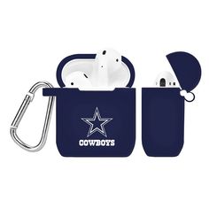 an airpods case with the cowboys logo on it