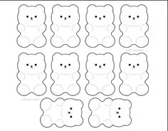 the teddy bear cut outs are ready to be used for crafts and papercrafting