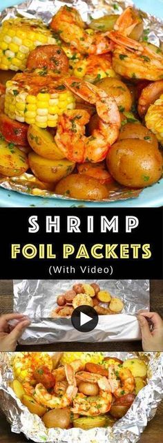 shrimp and corn foil packets with video