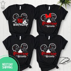 Disneyland 2024, Disney World Birthday, Disneyland Family, Disney Birthday Shirt, Birthday Squad Shirts, Birthday T Shirts, 50th Birthday Shirts, Minnie Shirt, Disney Birthday