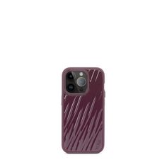 an iphone case is shown in purple