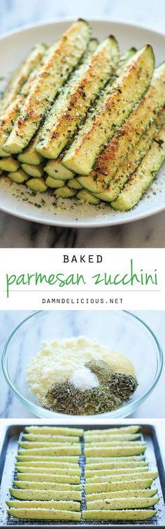 grilled parmesan zucchini on a white plate