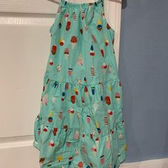 A Great Summer Piece! Dress With Popsicle Print Ties At Top With Button In Back. Like New Never Worn. Girls Size 110/5-6. Smoke And Pet Free Home. Casual Summer Twirl Dress For Playwear, Casual Multicolor Sundress For Playdate, Fun Summer Dresses For Sleepovers, Fun Summer Dresses For Sleepover, Fun Summer Sleepover Dresses, Cute Summer Twirl Dress For Playwear, Casual Multicolor Sundress For Playtime, Fun Summer Twirl Dress For Playdate, Casual Twirl Dress For Playtime