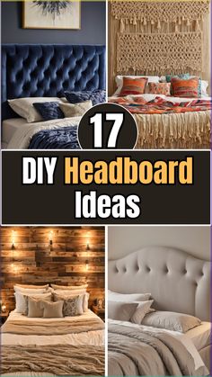 the top ten diy headboard ideas to make your bedroom look like it has been made