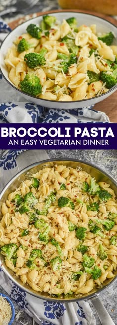 broccoli pasta is an easy vegetarian dinner