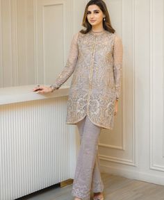 Eid Suits, Dawat Outfit, Eid Kurta, Plazzo Dress, Wedding Dress Jacket, Wedding Jackets, Embroidery Dupatta, Co Ords Outfits, Net Embroidery