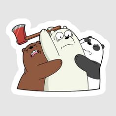 Fun Stickers For Laptop, Panda Cute, Playful Illustration, Sticker Design Inspiration, Meme Stickers, Funny Doodles, Cute Cartoon Drawings