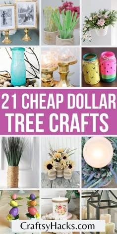 twelve cheap dollar tree crafts that are easy to make