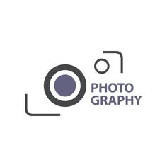 the logo for photo graphy, which is designed to look like an abstract object