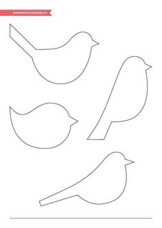 three birds cut out from paper with the outlines for each bird's head