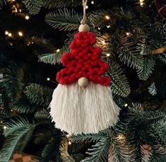 a christmas ornament hanging from a tree