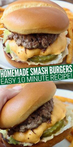 prepared smash burger on plate and held in hand Smash Burger Sauce Recipe, Burgers Sauce, Homemade Burger Patties, Cooking Recipes Indian, Burgers At Home, Burger Patty Recipe, Crockpot Chicken Enchiladas, Burger Sauces Recipe, Smash Burger Recipe